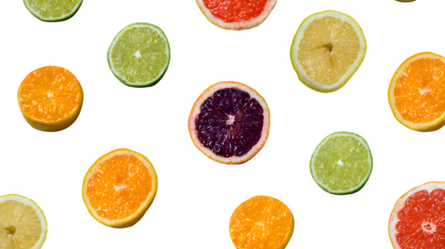 Citrus Fruit Slices, isolated on transparent background - Powered by Adobe