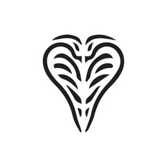 Minimalist cobra logo with white background