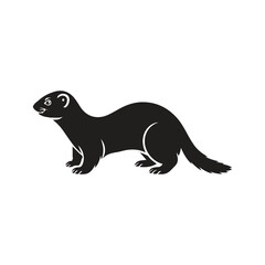 Badger Wildlife Design | Simple Contour, Flat Minimal Vector Style