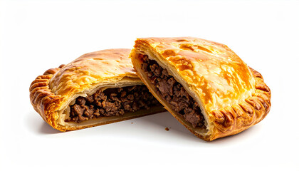 Cornish Pasty on Clean White Background     