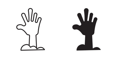 Obraz premium Zombie hand icon