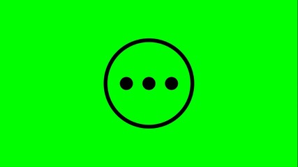list icon with dots loop animation on green screen background. checklist symbol icon video