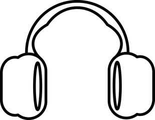 Headphones Audio Music Speakers - Flat Isolated Vector Headset Icon