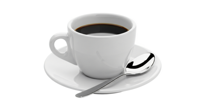 Simple Coffee Still Life on White