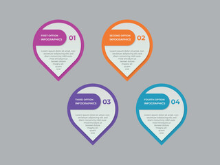 vector illustration infographic design template with icons. Template for process, presentations, layout, banner, brochure.