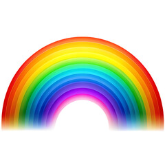 Vibrant rainbow arc against black background symbol of hope and diversity