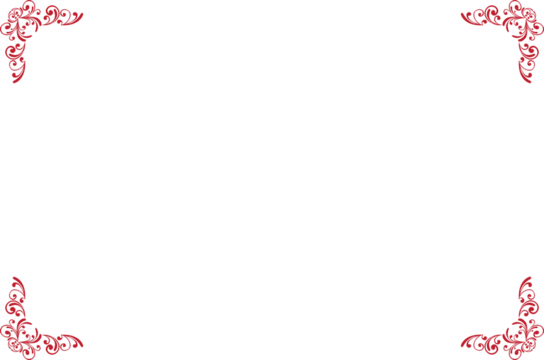 Elements of ornate vintage frames. Border red on white classic swirls, floral motifs. Design print for greeting cards, wedding invitations, restaurant menu, royal certificates. Set 1414