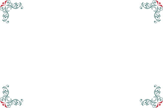 Elements of ornate vintage frames. Border green and gold on white classic swirls, floral motifs. Design print for greeting cards, wedding invitations, restaurant menu, royal certificates. Set 1421