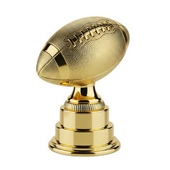 Celebrate your football victory with this stunning golden trophy award