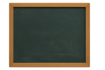 Green chalkboard with wooden frame providing copy space for education, school, and learning concepts