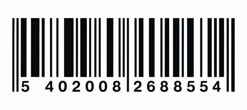 Barcode icon, isolated line illustration for product labeling, retail scanning, inventory management, e-commerce, and packaging design, minimalist linear barcode graphic