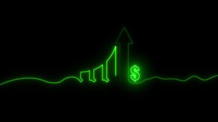 Business graph growth concept with dollar sign hologram investment market money performance plan professional profit progress report Excellent financial status of corporate business rise up..	 - Powered by Adobe