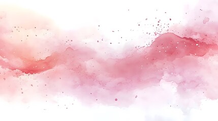 Fototapeta premium Soft pink watercolor design with delicate swirls and splashes creating a tranquil and beautiful background effect