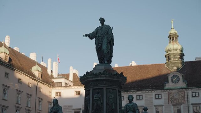 Franz I Monument in Innerer Burghof at Hofburg Palace Vienna Austria