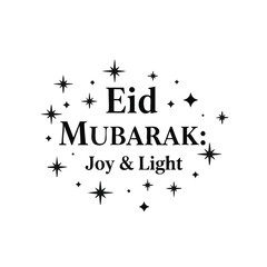 Fototapeta premium Eid mubarak joy and light greeting card