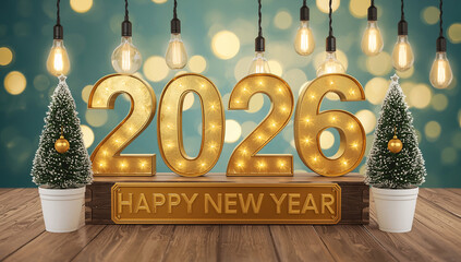 Celebrate the dazzling arrival of 2026 with festive holiday cheer and glowing marque lights