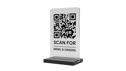 QR Code Table Sign for Restaurant Menu and Orders
