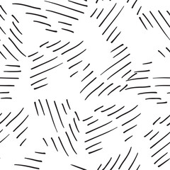 Abstract seamless pattern with hand-drawn black lines minimal geometric background
