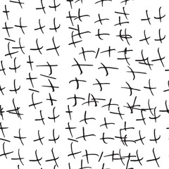 Modern abstract seamless pattern with irregular hand-drawn black lines on a white background. geometric design textile prints, wallpapers, wrapping paper,branding,digital backgrounds. vector art