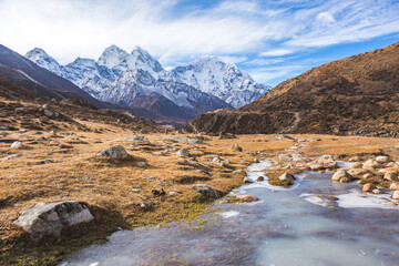 View on the way to Everest base camp. Nepal