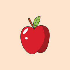 vector illustration of an apple