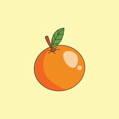 vector illustration of an orange
