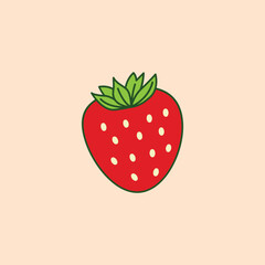 strawberry on white background