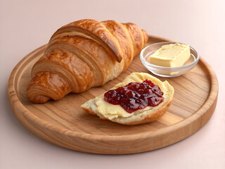 croissant with jam