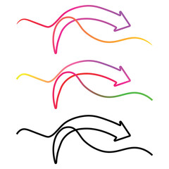 Obraz premium Abstract Directional Arrows with Gradient Colors and Clean Lines Guiding the Way in Modern Style