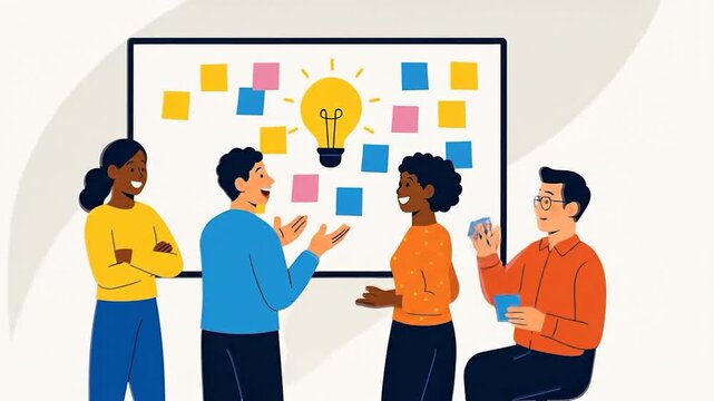 Team Brainstorming - Idea Generation, Collaboration, and Success.
