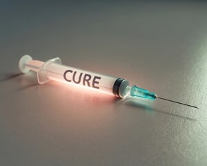 Serene Syringe with Glowing Cure Reflection