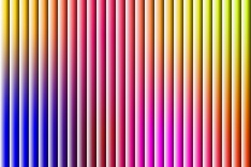 Vibrant vertical stripes of color transitioning from cool blues and purples to warm reds and greens in a textured abstract pattern