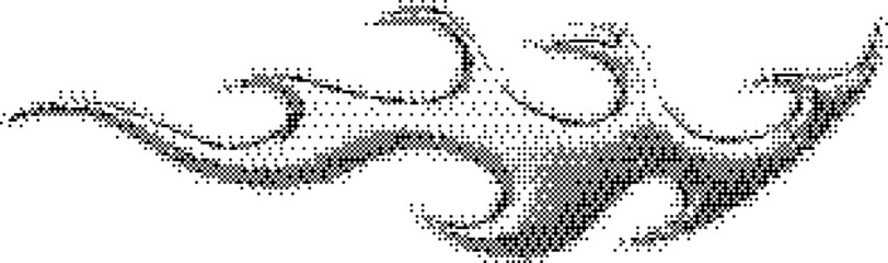 8-bit abstract halftone pixel art vector graphic
