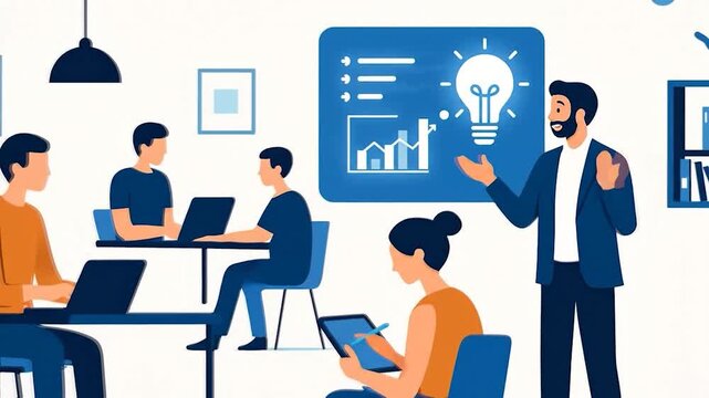 Team Collaboration - Brainstorming, Innovation, and Modern Office Dynamics.