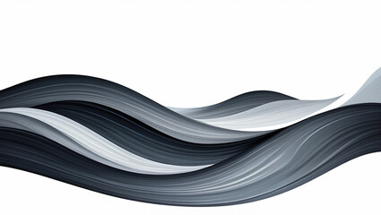 Abstract grayscale flowing waves illustration for modern design background perfect for digital art and contemporary presentations