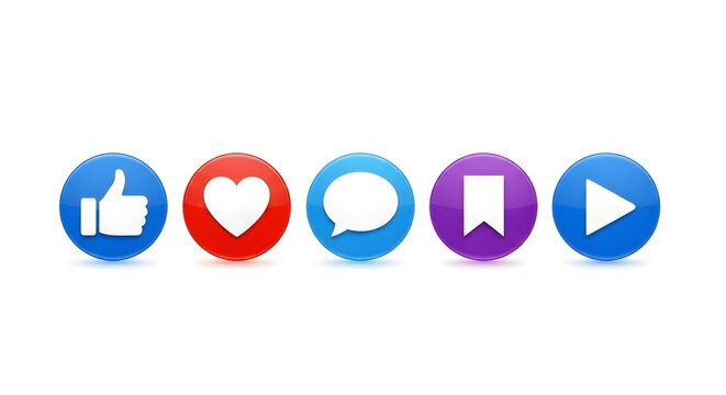 Social Media Icons Collection Engagement, Interaction, and Online Community Elements