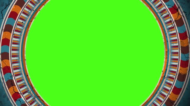 ancient greek minoic circular frame motion graphics