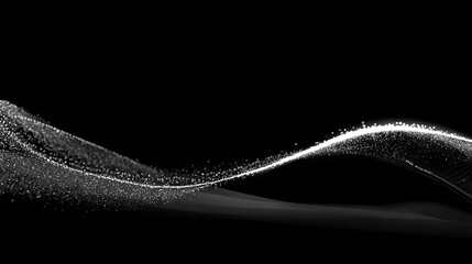 An abstract wireframe design is used to represent a digital visualization of a black hole and its event horizon