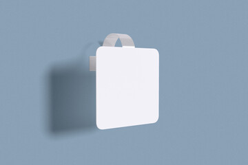 wobbler for mockup with blue background