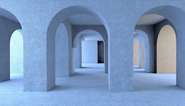 This spiral cave is made of blue material and can only be accessed through a small opening