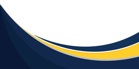 blue and yellow wavy shape background. suitable for business poster design, corporate banner, presentation, flyer, social media post.