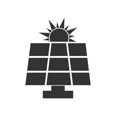 House with solar panel icon isolated on transparent background