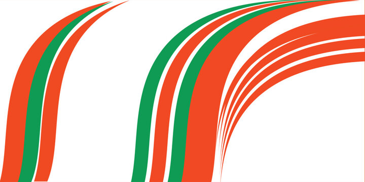 Modern style background with the hungarian flag in curve shape. Hungary cover vector.