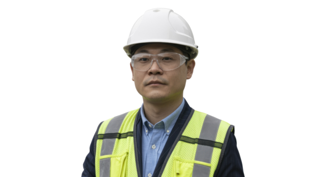 asian men portrait of a construction superviser