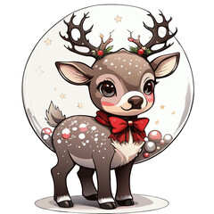 Obraz premium la renna di Babbo Natale 07