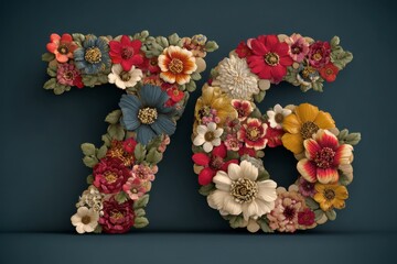 Floral Arrangements on Number 76 in Bright and Natural Colors