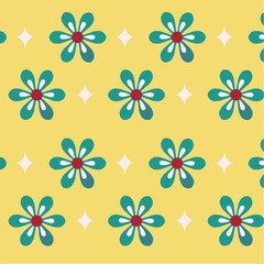 Aesthetic seamless pattern with floral theme for backgrounds, clothes, wallpapers, for stickers	
