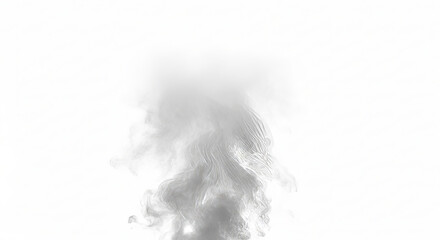Naklejka premium Wispy grey smoke rising against white background