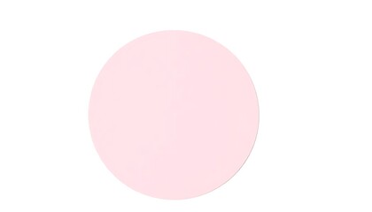Blank Pink Round Adhesive Paper Sticker Label White Background
