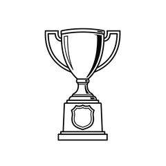 Classic trophy outline symbolizing victory and achievement in competition